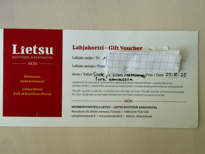 Hotelli Lietsu lahjakortti