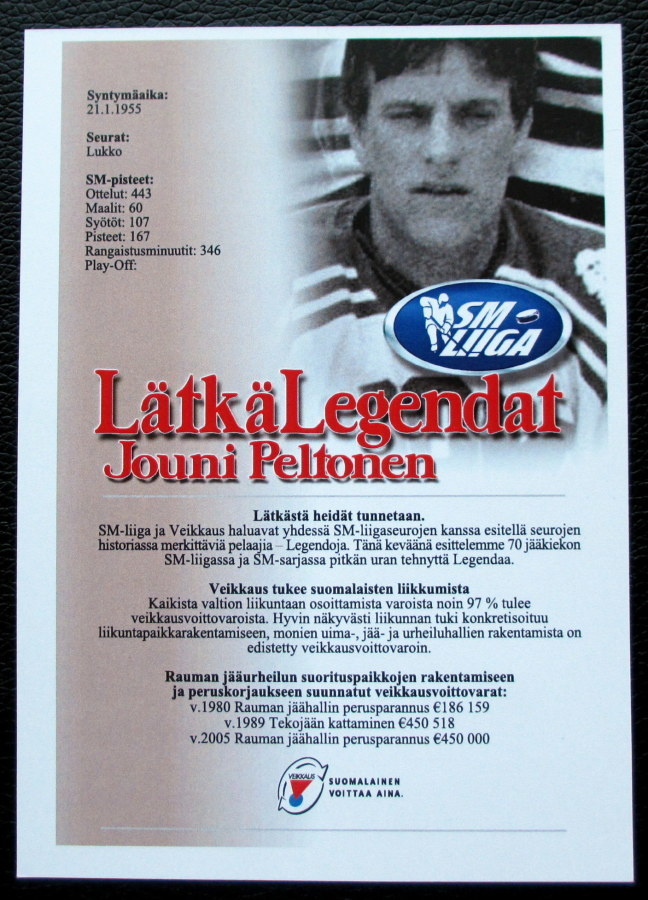 Jouni Peltonen LUKKO Lätkälegendat