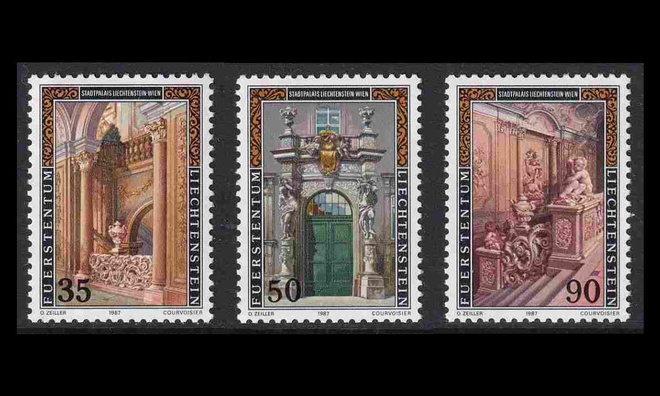 Liechtenstein 925-7 ** Palatsi Wienissä (1987)