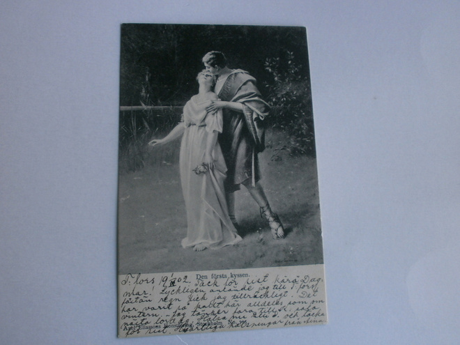 Dramaattinen ensisuudelma,  vanha mv pk, p. 1902