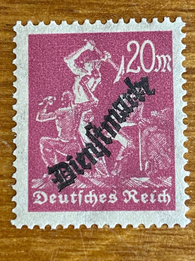 SAKSA REICH 1923 VIRKAMIES MERKKI**
