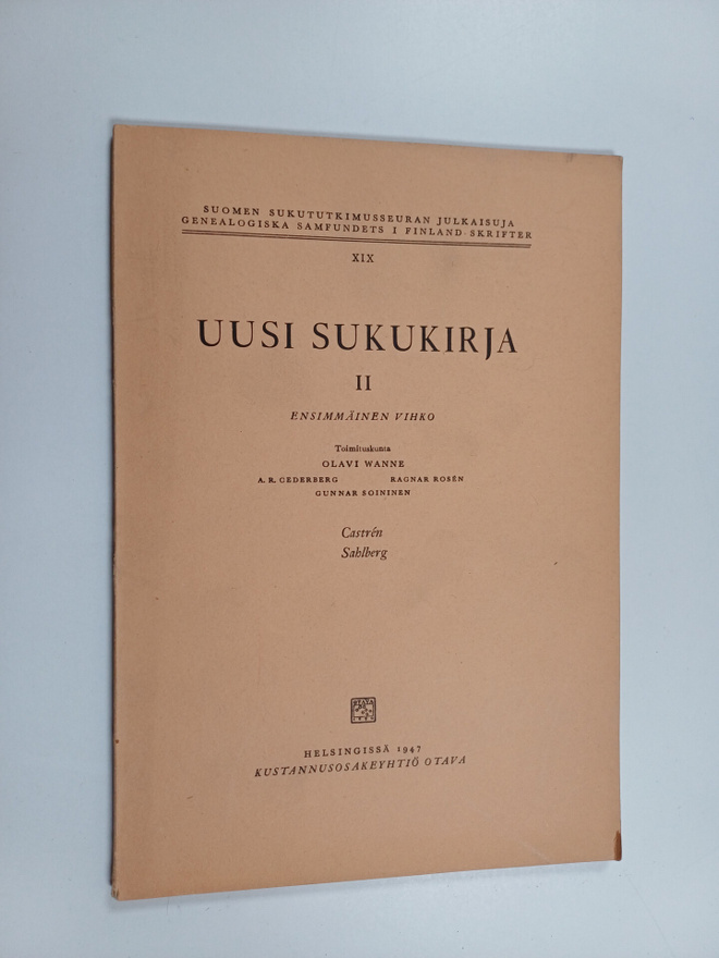 Uusi sukukirja 2 : ensimmäinen vihko