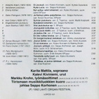 KARITA MATTILA: JOULULAULUJA_CD - pikkukuva 2
