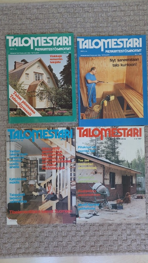 Talomestari 1984:2, 1985:4, 1986:4, 1987:3