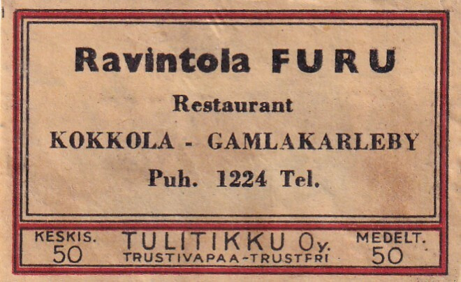 Kokkola - Gamlakarleby, Ravintola FURU,  s61