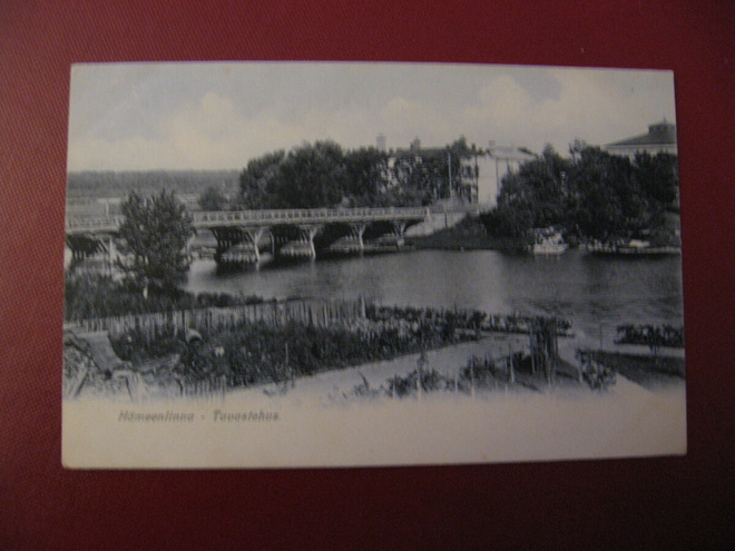Hämeenlinna. Silta, wanha kulkematon kortti.
