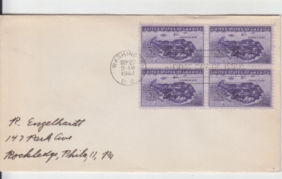 USA FDC 1944  nelilöllä