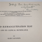 Kari Savonen : Cold haemagglutination test and its clinic... - pikkukuva 3