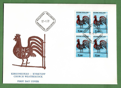 FDC-1977 Riikinkukko nelilö (100)