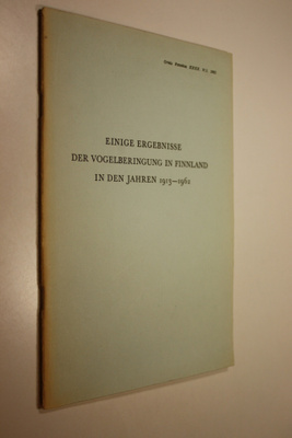 Göran Nordström : Einige Ergebnisse Der Vogelberingung in...