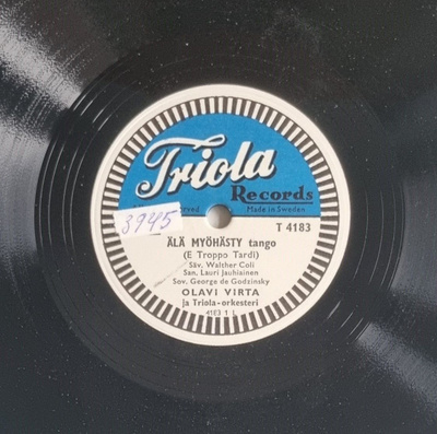 Savikiekko 1955 - Olavi Virta - Triola T 4183