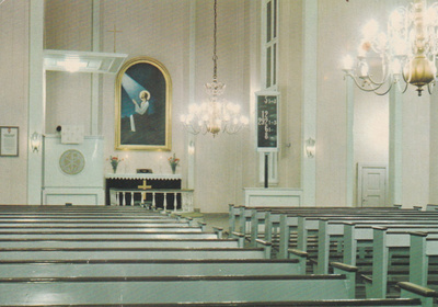 KIRKKOKORTTI - TAIVALKOSKEN KIRKKO - SISÄKUVA