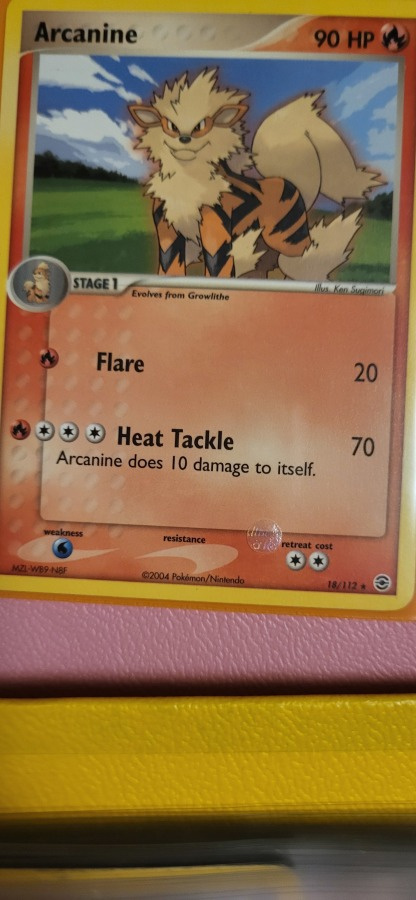 Arcanine #18 Ex Fire Red & Leaf Green Pokemon Rare Card