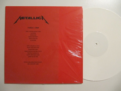 Metallica Paris 1984 Värivinyyli LP Valkoinen