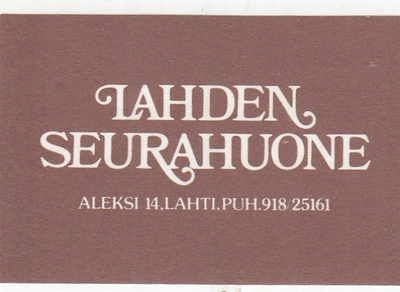 Lahti, Lahden Seurahuone   b48