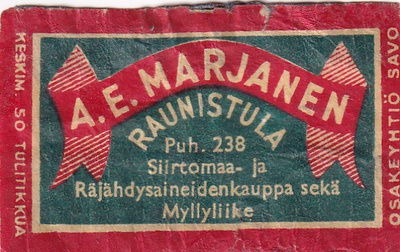 Raunistula, A. E. Marjanen, Osakeyhtiö Savo , 4/12