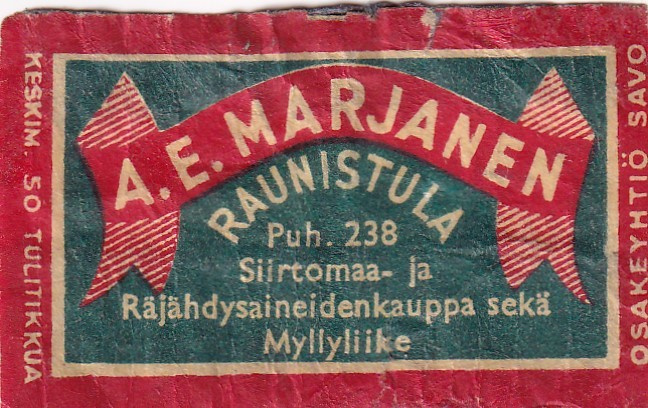 Raunistula, A. E. Marjanen, Osakeyhtiö Savo , 4/12