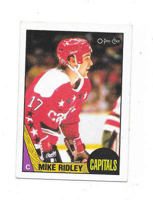 1987-88 OPC #8 Mike Ridley , Washington Capitals