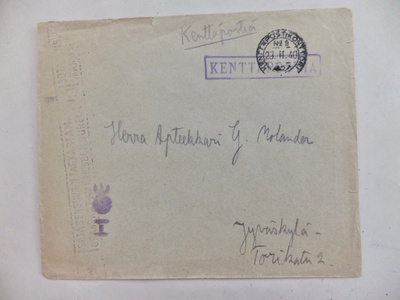 VANHA Kuori Kenttäposti Kenttätykistörykmentti 7 23.II.1940
