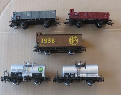 Märklin 5 oldtimer tavaravaunua