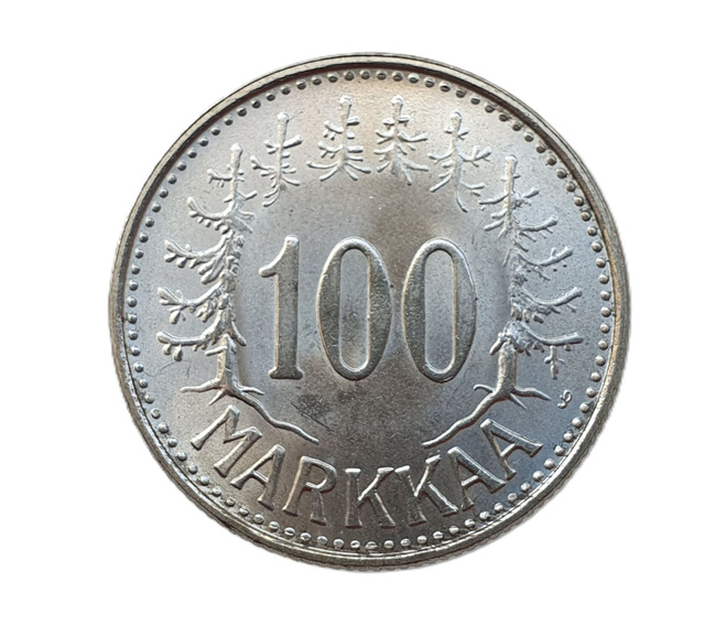 100 markkaa v. 1960 Hienokuntoinen!