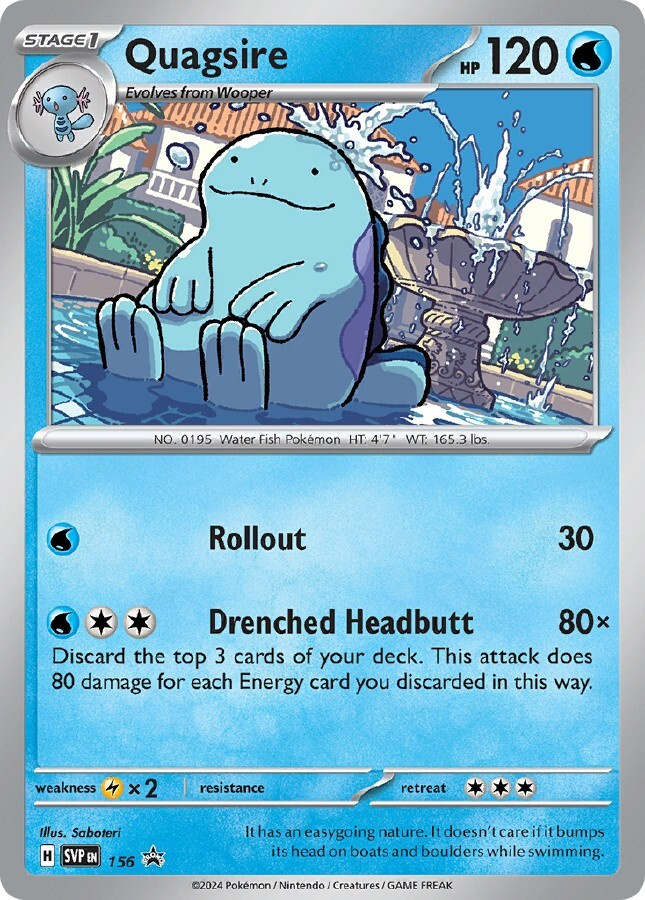 Quagsire SVP 156 - Black Star Promo - NM/M
