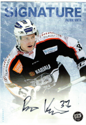 2016-17 Cardset PATRIK VIRTA TPS Jokerit Signature nimmari