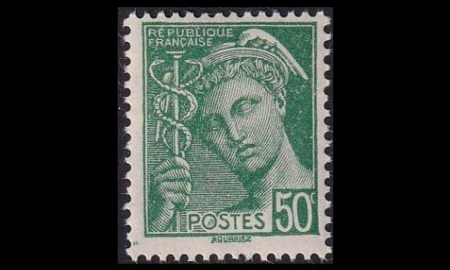 Ranska 385 ** Käyttösarja Merkur 50 C (1938)