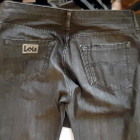 Lois -farkut - Koko 30" - Musta / Antrasiitti / Liituraidat - pikkukuva 3
