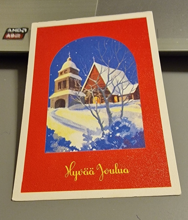 Joulukortti, kulkenut joulukortti/ postikortti