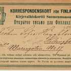 1873 8p Isohampainen Ehiökortti ANK-leimalla Helsinkiin - pikkukuva 1
