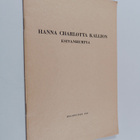V.J. Kallio ym. : Hanna Charlotta Kallion esivanhempia (n... - pikkukuva 1