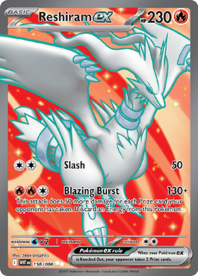 Reshiram ex 158/086 - White Flare - NM/M