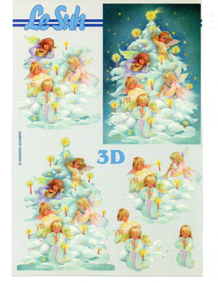 3D °°JOULUENKELIT JA LUMIKUUSI°° /Le Suh