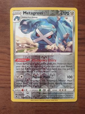 Pokemon Metagross 119/195 Reverse holo rare