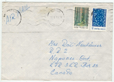 1984 lentokirje Kanadaan