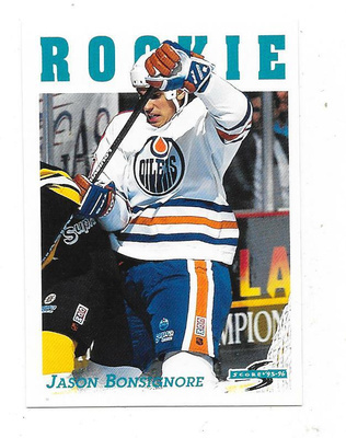 1995-96 Score #308 Jason Bonsignore , Edmonton Oilers RC