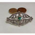 Vintage ART DECO NOUVEAU hopea rintakoru solki rintanula - pikkukuva 2