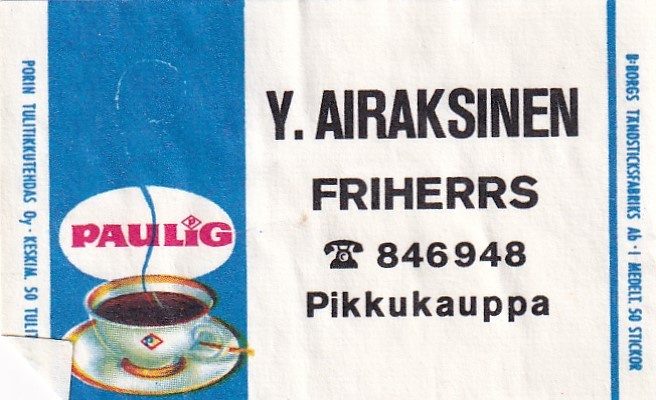 Friherrs, V. Airaksinen ,  Paulig b525