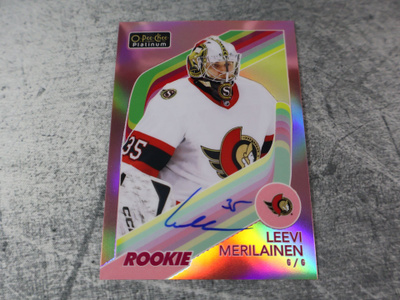 Leevi Meriläinen 2023-24 OPC Platinum Red Rainbow Auto