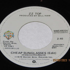 *single 7"* ZZ TOP Cheap Sunglasses / Esther Be The One - pikkukuva 2