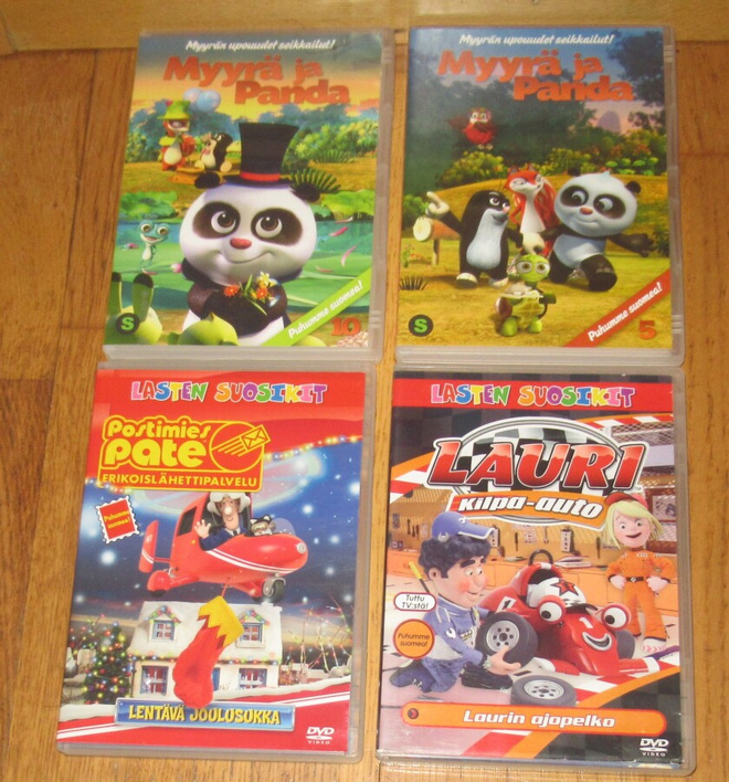 Lasten elokuvat paketti 4 kpl dvd kerralla