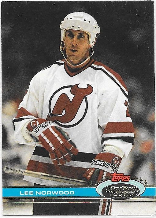 1991-92 Stadium Club #317 Lee Norwood New Jersey Devils goon
