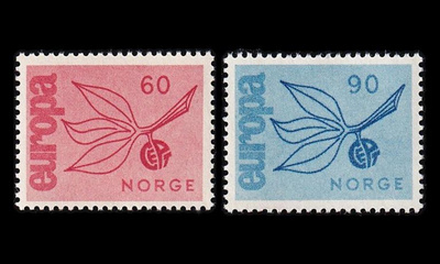 Norja 532-3 ** Europa (1965)