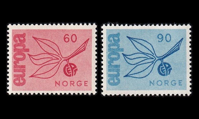 Norja 532-3 ** Europa (1965)