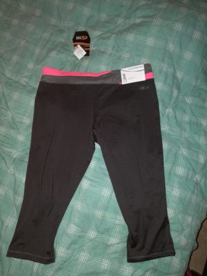 Enercetics- Dry fit treeni housut harmaat/pink 44/46
