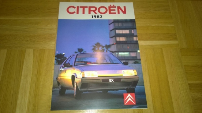 Esite Citroen mallisto 1987, Visa, BX, CX