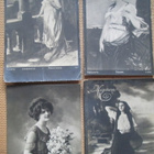 neljä vintage taidekorttia -  1900-luku alku - pikkukuva 1