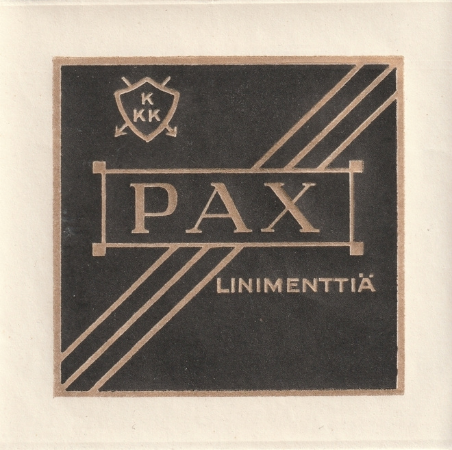 VANHA ETIKETTI - PAX LINIMENTTIÄ  (K15-S107)