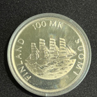 100mk hopeinen juhlaraha Ahvenanmaa - pikkukuva 1
